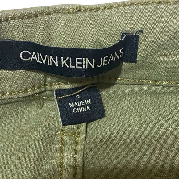 Calvin Klein Straight Skinny Contoured Jeans Size 2 Green High Rise Like… - Picture 4 of 15